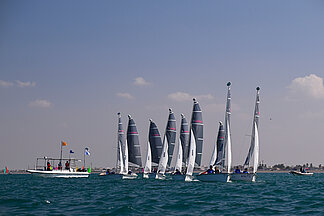 Start Wettfahrt der RS-Venture Connect bei der WSIC 2025 im Oman